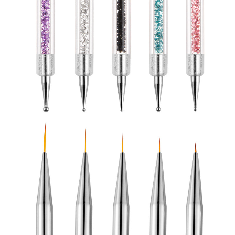 Double-Headed Rhinestone Dotting Pen Nail Art Tool Set