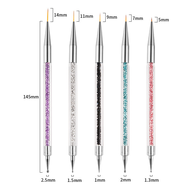 Double-Headed Rhinestone Dotting Pen Nail Art Tool Set