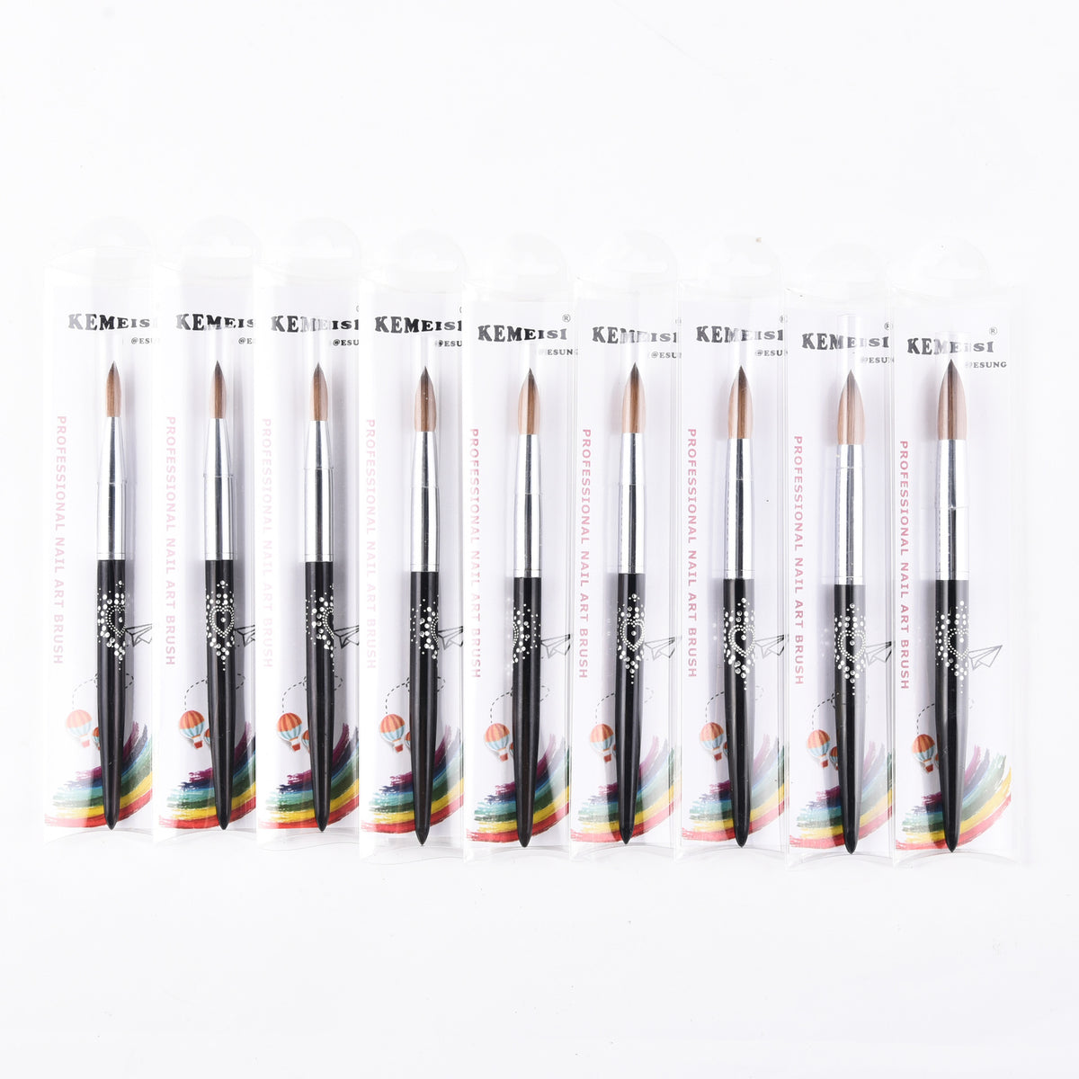 Mink Hair Nail Art Brush - Flat Head Manicure Pen