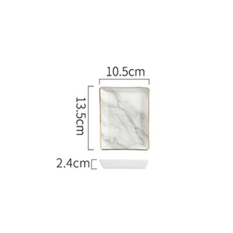 Marble Pattern Ceramic Tray for Home & Kitchen Decor