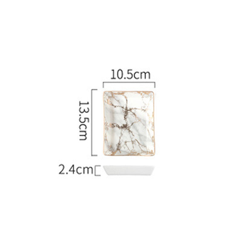 Marble Pattern Ceramic Tray for Home & Kitchen Decor