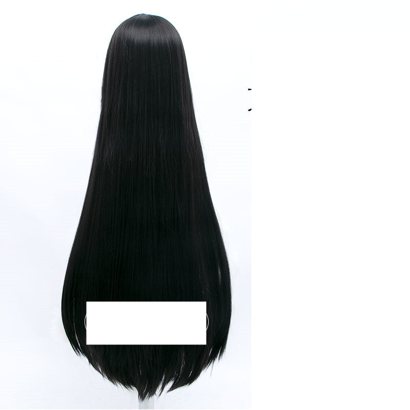 1 Meter Long Straight Human Hair Wig - Multiple Colors