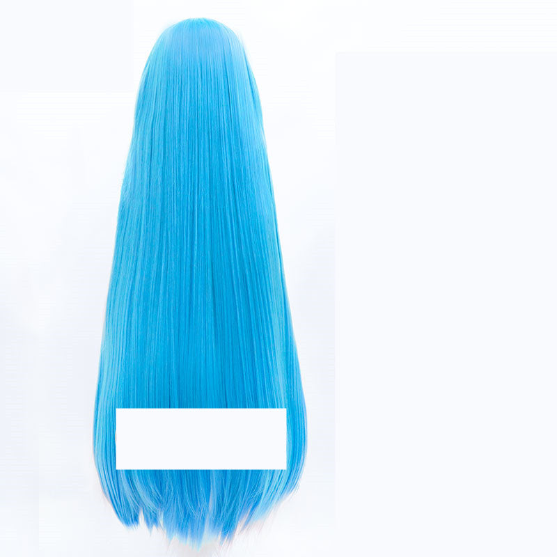 1 Meter Long Straight Human Hair Wig - Multiple Colors