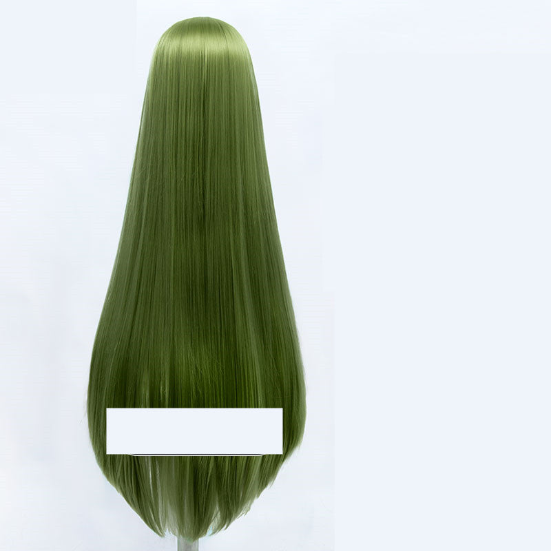 1 Meter Long Straight Human Hair Wig - Multiple Colors