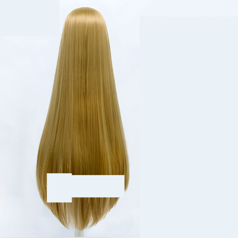 1 Meter Long Straight Human Hair Wig - Multiple Colors