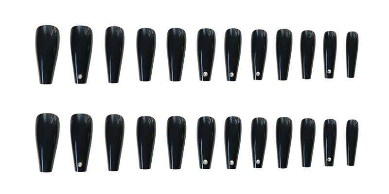 Black Nail Art Stickers - 24 Manicure Sheets for Nail Decoration