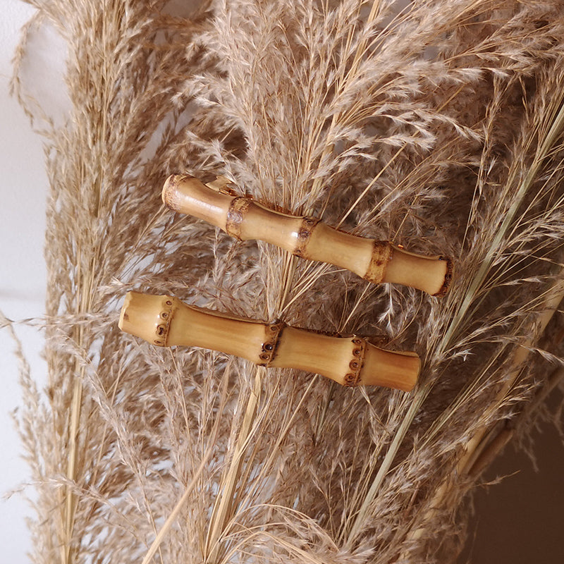 Bamboo Wood Hairpin - Brown