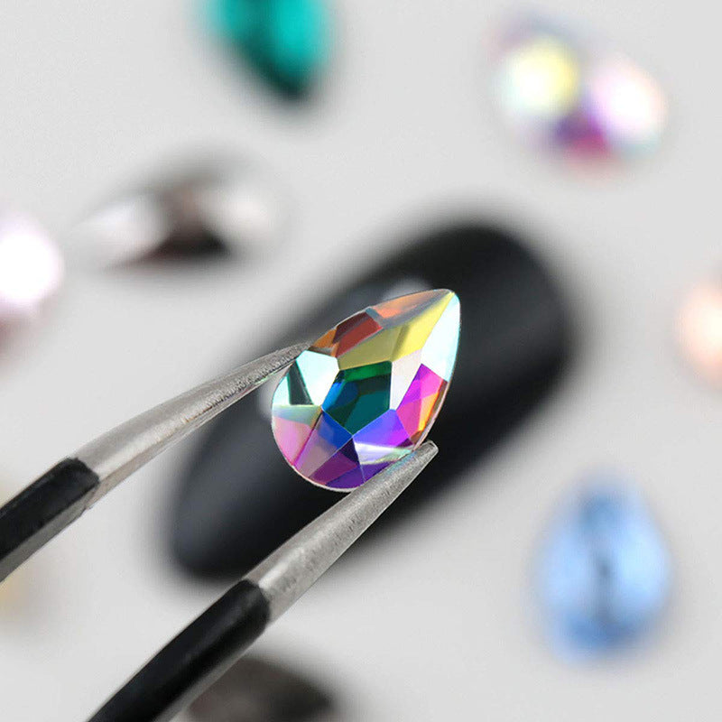 Nail Art Rhinestone Set - 120 Colorful Crystal AB
