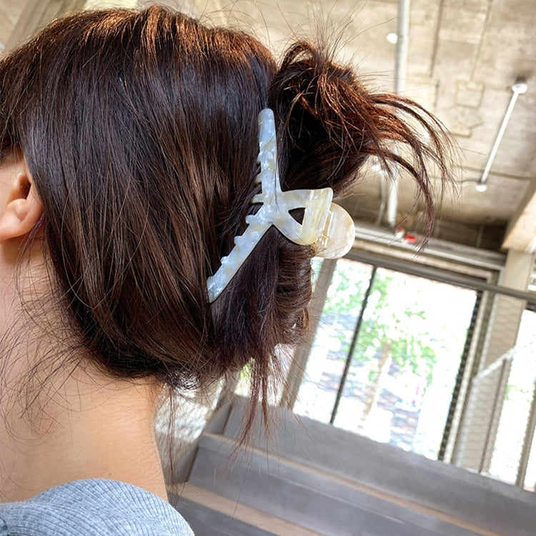 Retro Leopard Print Hair Clip - Women's Geometric Design