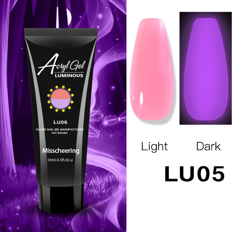 Crystal Phototherapy Nail Extension Glue - Luminous Adhesive for Manicure, 30ml, Multiple Styles