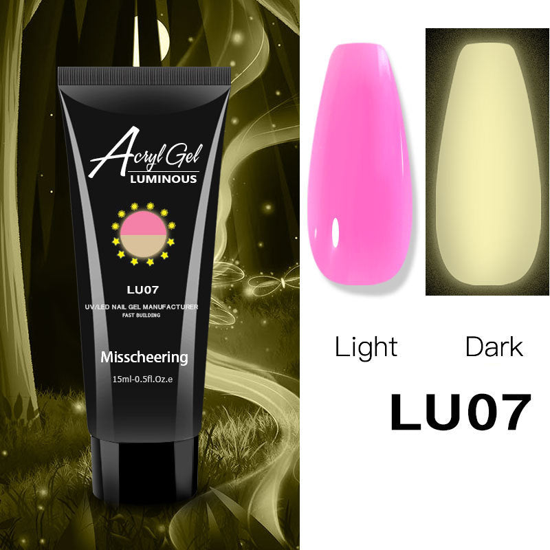 Crystal Phototherapy Nail Extension Glue - Luminous Adhesive for Manicure, 30ml, Multiple Styles