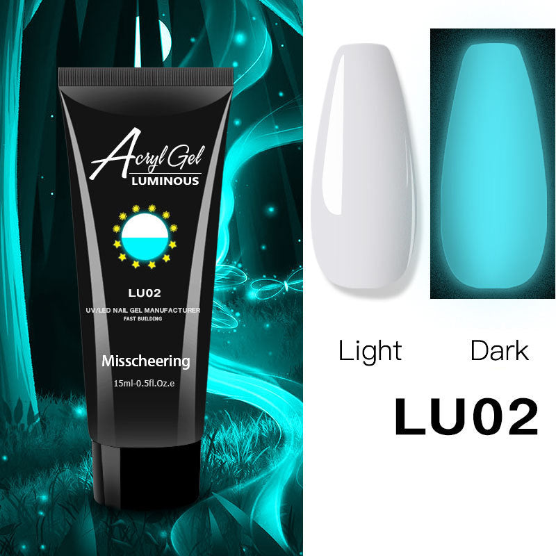 Crystal Phototherapy Nail Extension Glue - Luminous Adhesive for Manicure, 30ml, Multiple Styles