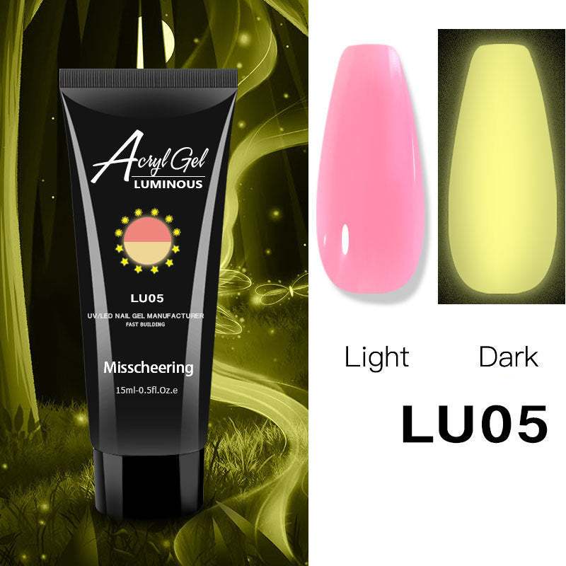 Crystal Phototherapy Nail Extension Glue - Luminous Adhesive for Manicure, 30ml, Multiple Styles