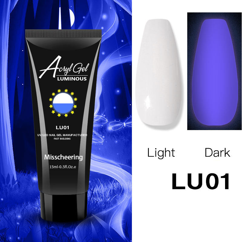 Crystal Phototherapy Nail Extension Glue - Luminous Adhesive for Manicure, 30ml, Multiple Styles