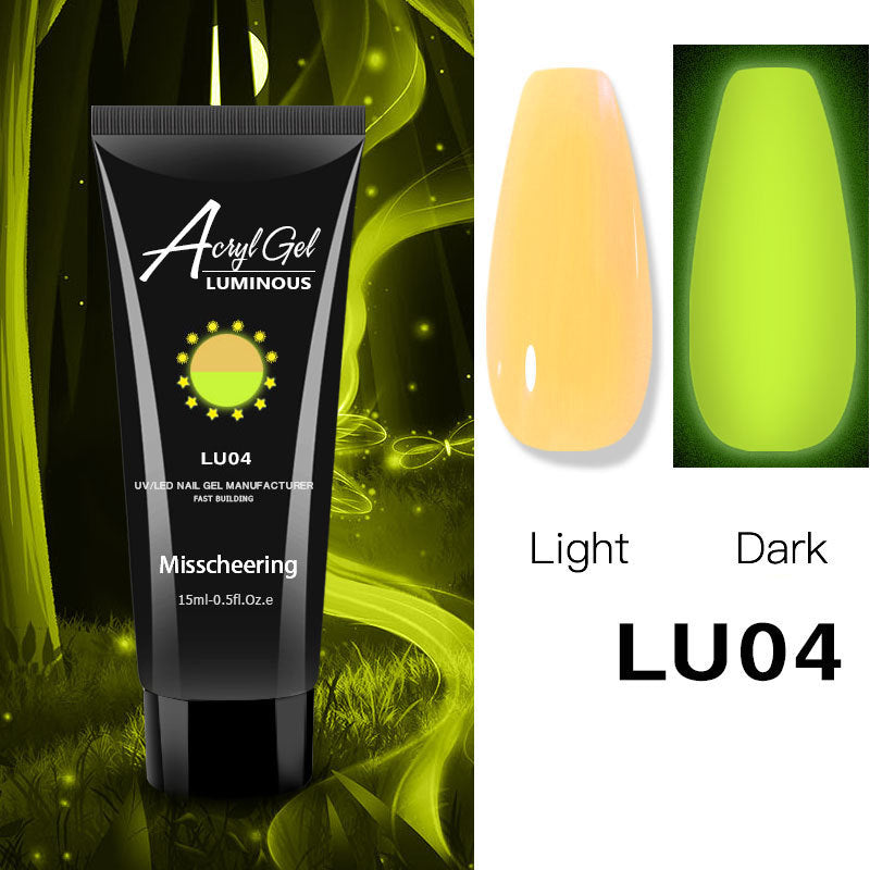 Crystal Phototherapy Nail Extension Glue - Luminous Adhesive for Manicure, 30ml, Multiple Styles