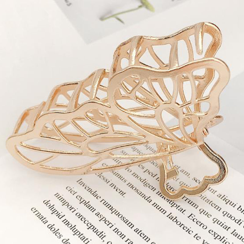 Minimalist Metal Hair Claw - Gold and Silver Spring Clip for Hair Accessories
