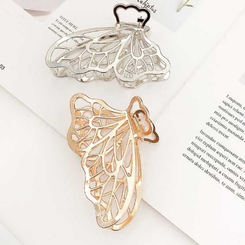 Minimalist Metal Hair Claw - Gold and Silver Spring Clip for Hair Accessories