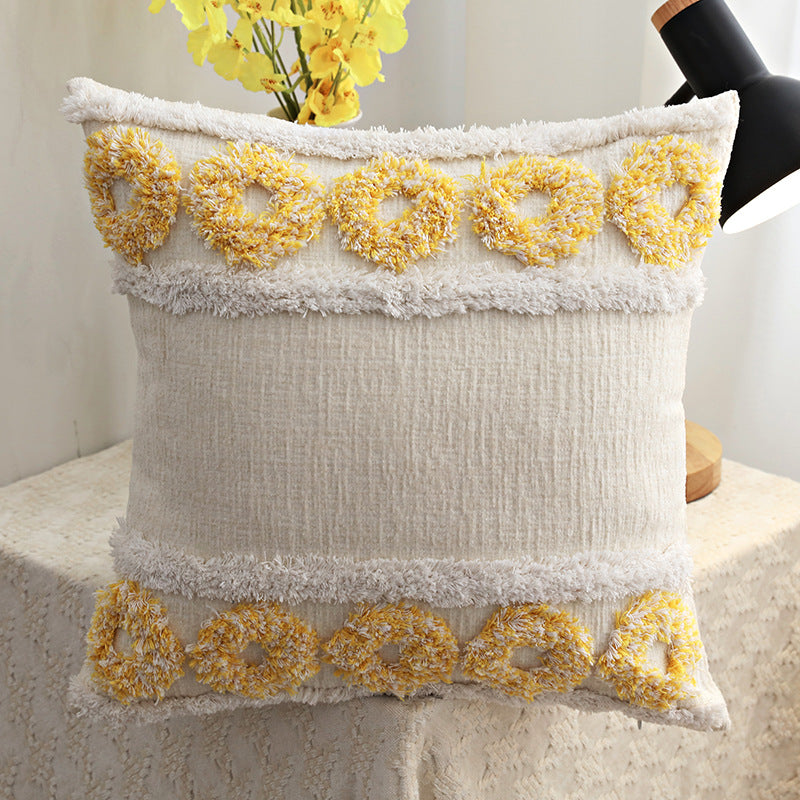 Luxury Tufted Sofa Cushion Cover - Home & Garden Plush Pillow Decor