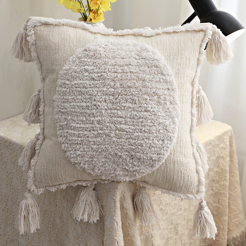 Luxury Tufted Sofa Cushion Cover - Home & Garden Plush Pillow Decor
