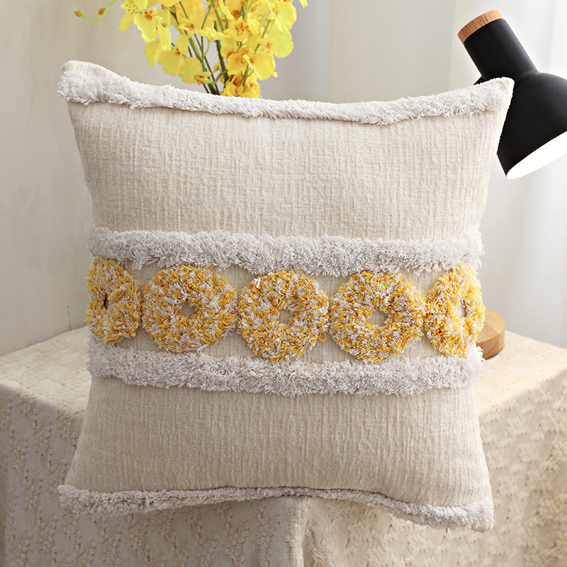 Luxury Tufted Sofa Cushion Cover - Home & Garden Plush Pillow Decor