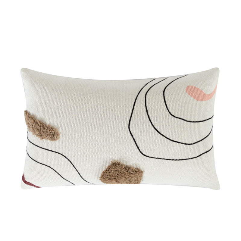 Living Room Geometric Sofa Pillowcases Set - Cotton Cushion Covers 45x45cm & 30x50cm