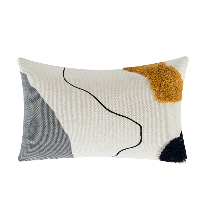 Living Room Geometric Sofa Pillowcases Set - Cotton Cushion Covers 45x45cm & 30x50cm