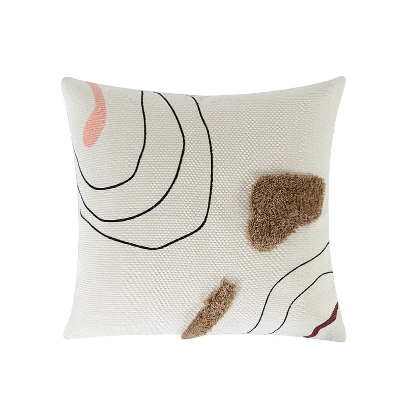 Living Room Geometric Sofa Pillowcases Set - Cotton Cushion Covers 45x45cm & 30x50cm