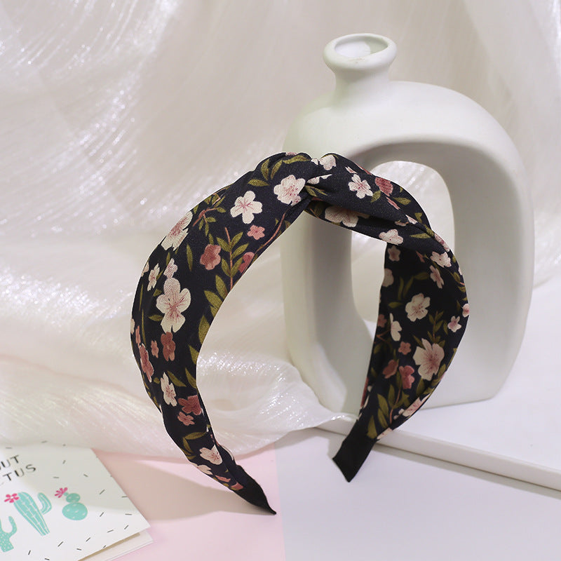 Fashion Women’s Fabric Headband Hair Accessory with Floral Design