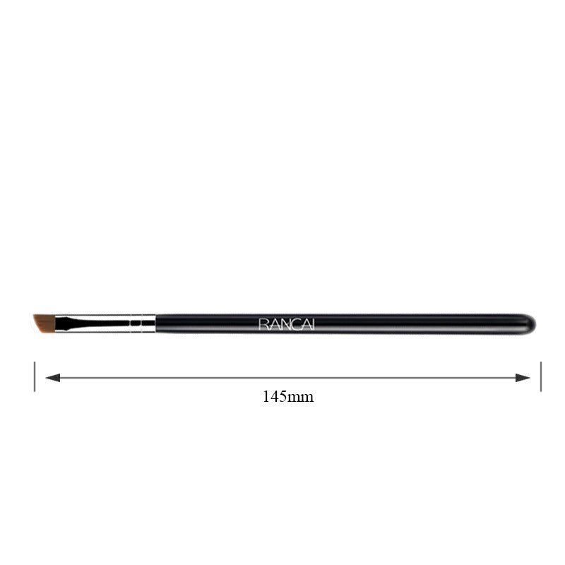 Eyeshadow Brush Makeup Tool - Oblique Eyebrow & Smudge Brush, Black