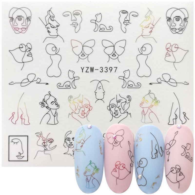 Waterproof Nail Art Sticker Set for Creative Manicure Designs