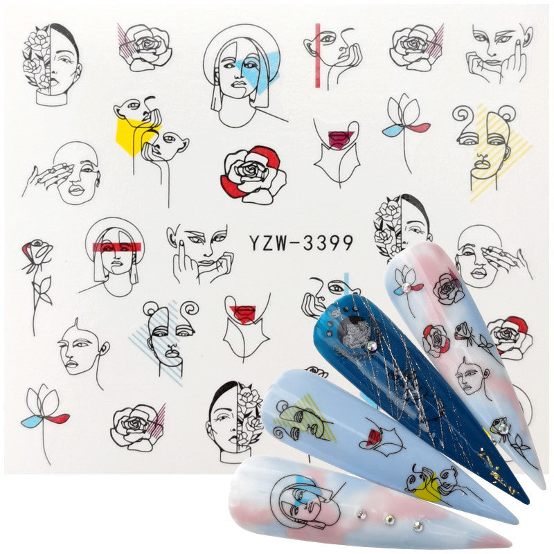 Waterproof Nail Art Sticker Set for Creative Manicure Designs