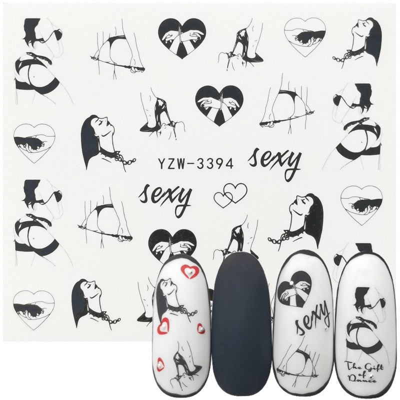 Waterproof Nail Art Sticker Set for Creative Manicure Designs