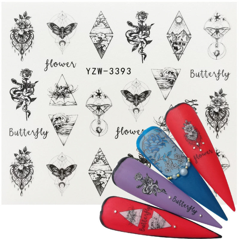 Waterproof Nail Art Sticker Set for Creative Manicure Designs