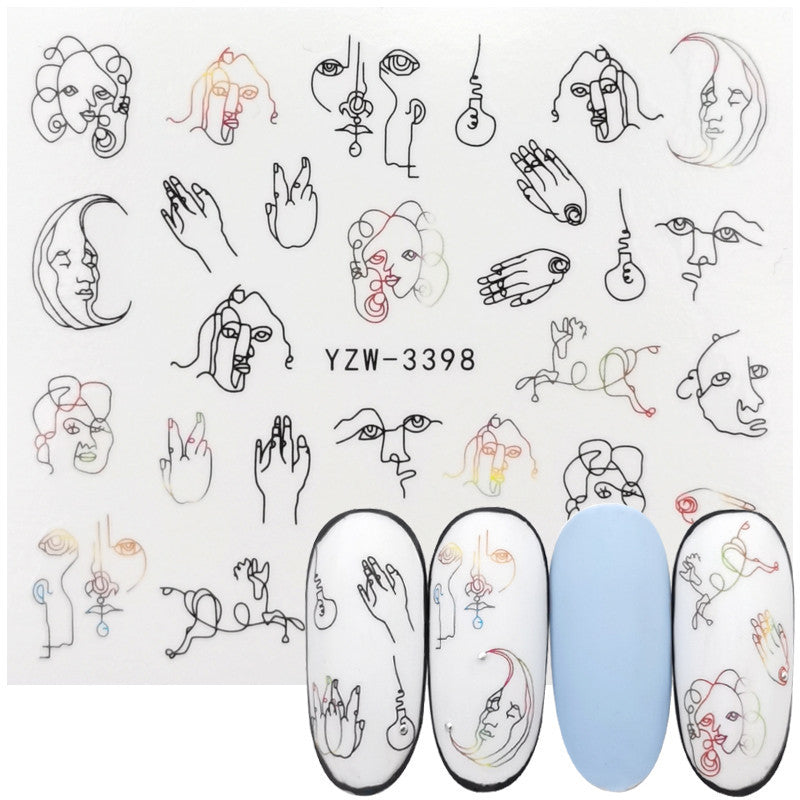 Waterproof Nail Art Sticker Set for Creative Manicure Designs