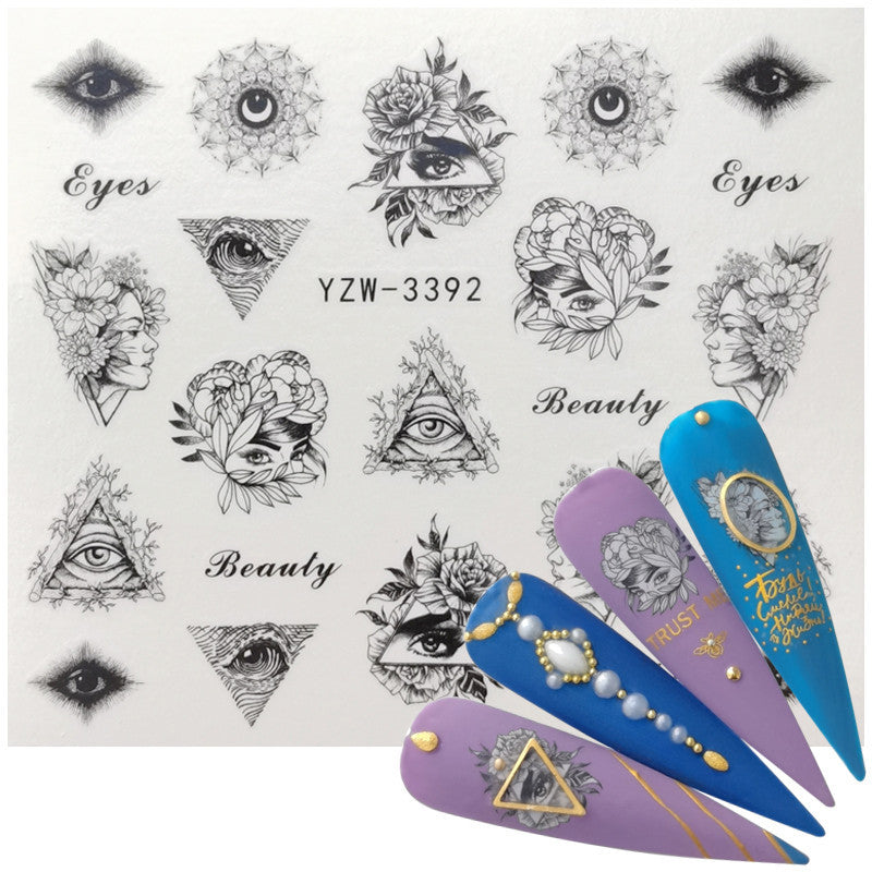 Waterproof Nail Art Sticker Set for Creative Manicure Designs