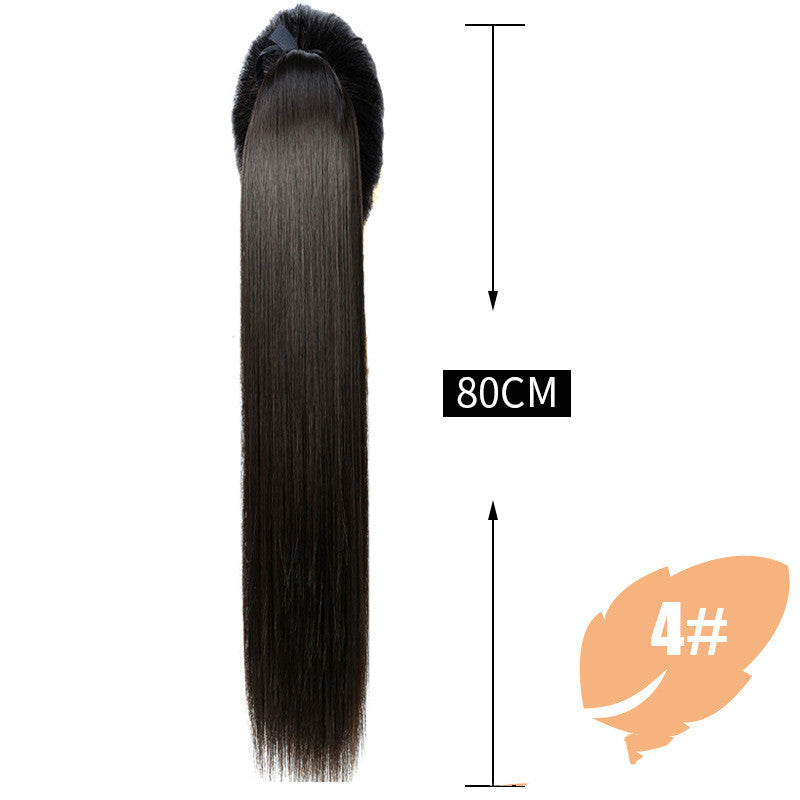 Long Straight Hair Extension Ponytail for Women - Synthetic Hair, 45-80cm