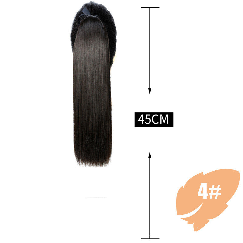 Long Straight Hair Extension Ponytail for Women - Synthetic Hair, 45-80cm
