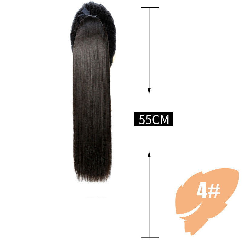 Long Straight Hair Extension Ponytail for Women - Synthetic Hair, 45-80cm