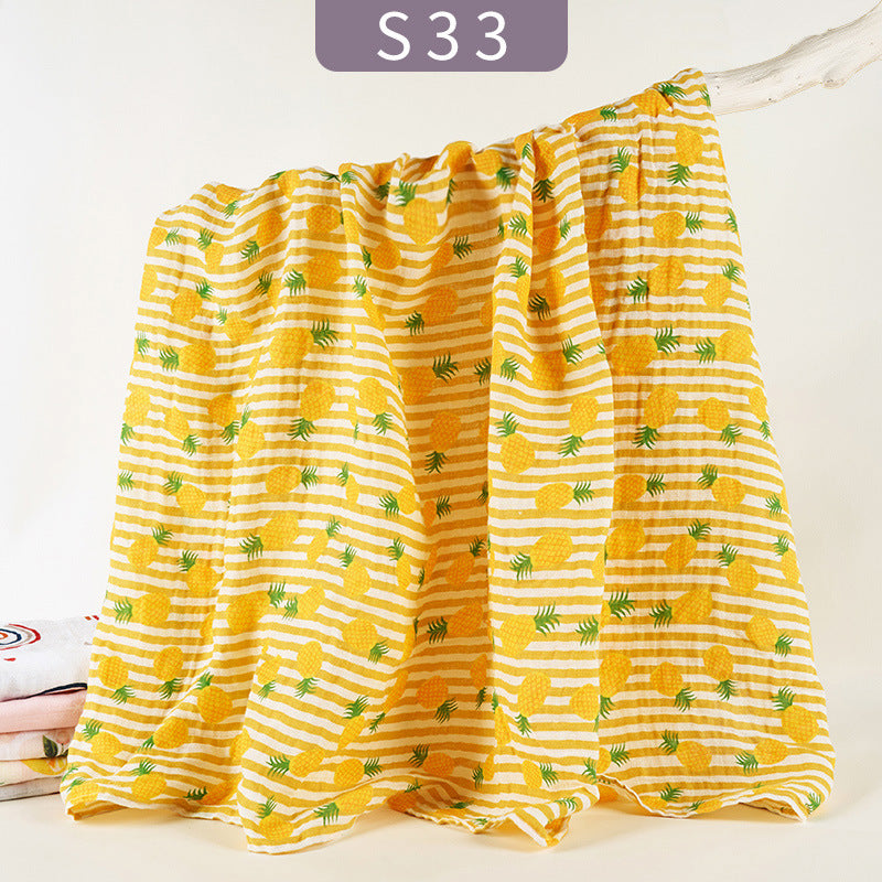 Cotton Gauze Baby Swaddle Towel - Double Layer Newborn Bath Wrap