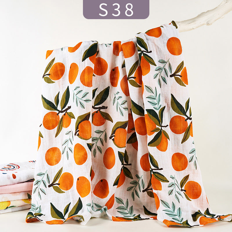 Cotton Gauze Baby Swaddle Towel - Double Layer Newborn Bath Wrap