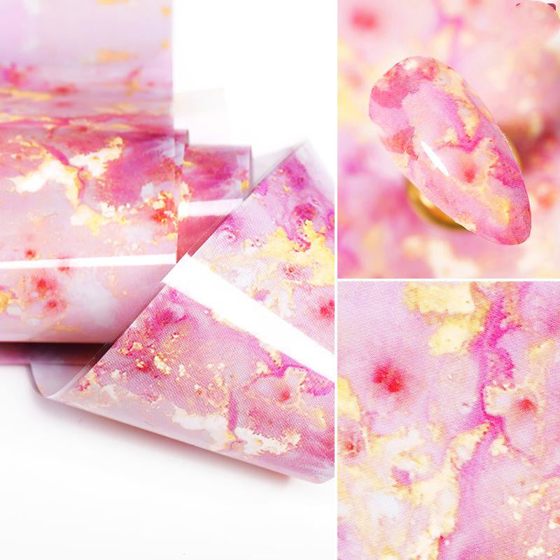 Marble Nail Transfer Paper Star Stickers for Nail Art - Multiple Colors