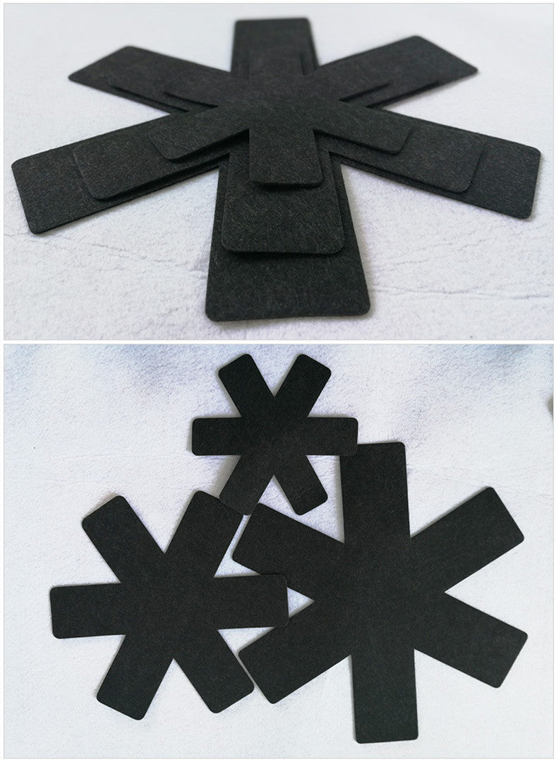 Heat Insulation Felt Pot Pad Set - Non-Woven Anti-Wear Trays for Kitchen