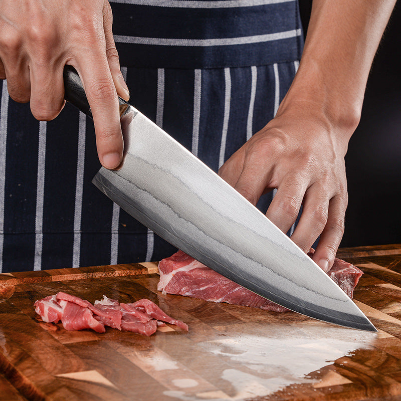 Damascus Steel Chef Knife - 9-Layer Composite Steel, G10 Handle, 60HRC
