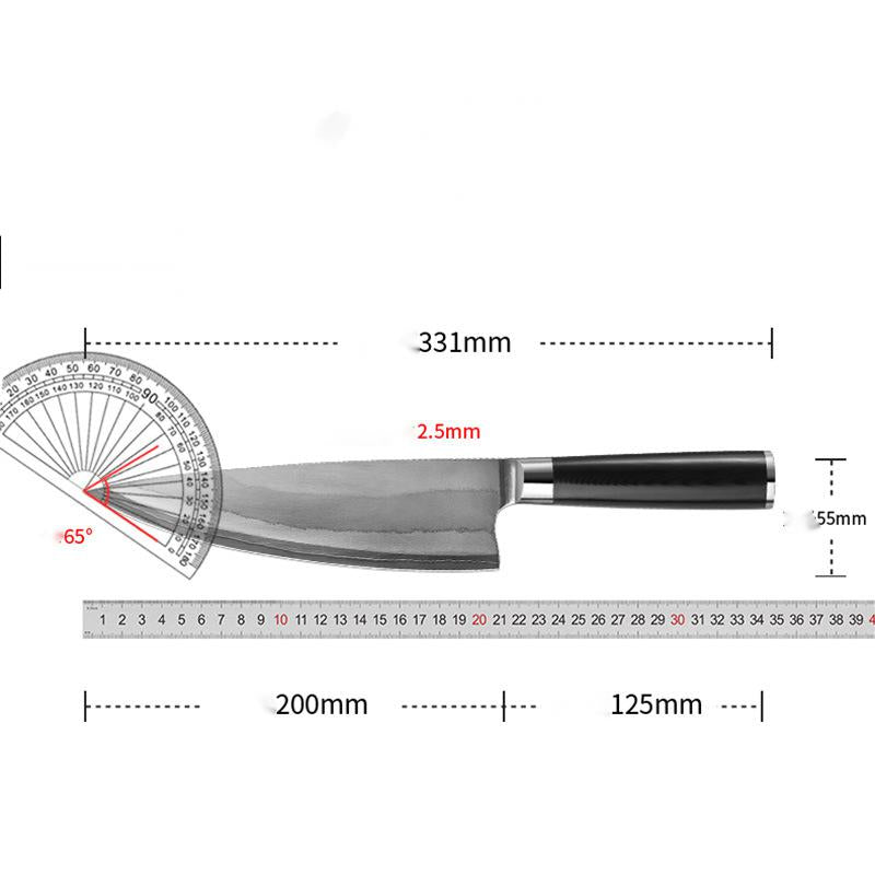 Damascus Steel Chef Knife - 9-Layer Composite Steel, G10 Handle, 60HRC