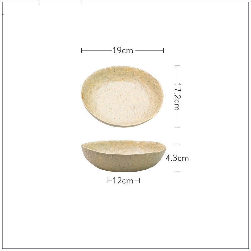 Irregular Ceramic Tableware Set - Hand-Kneaded Kitchen & Dining Decor