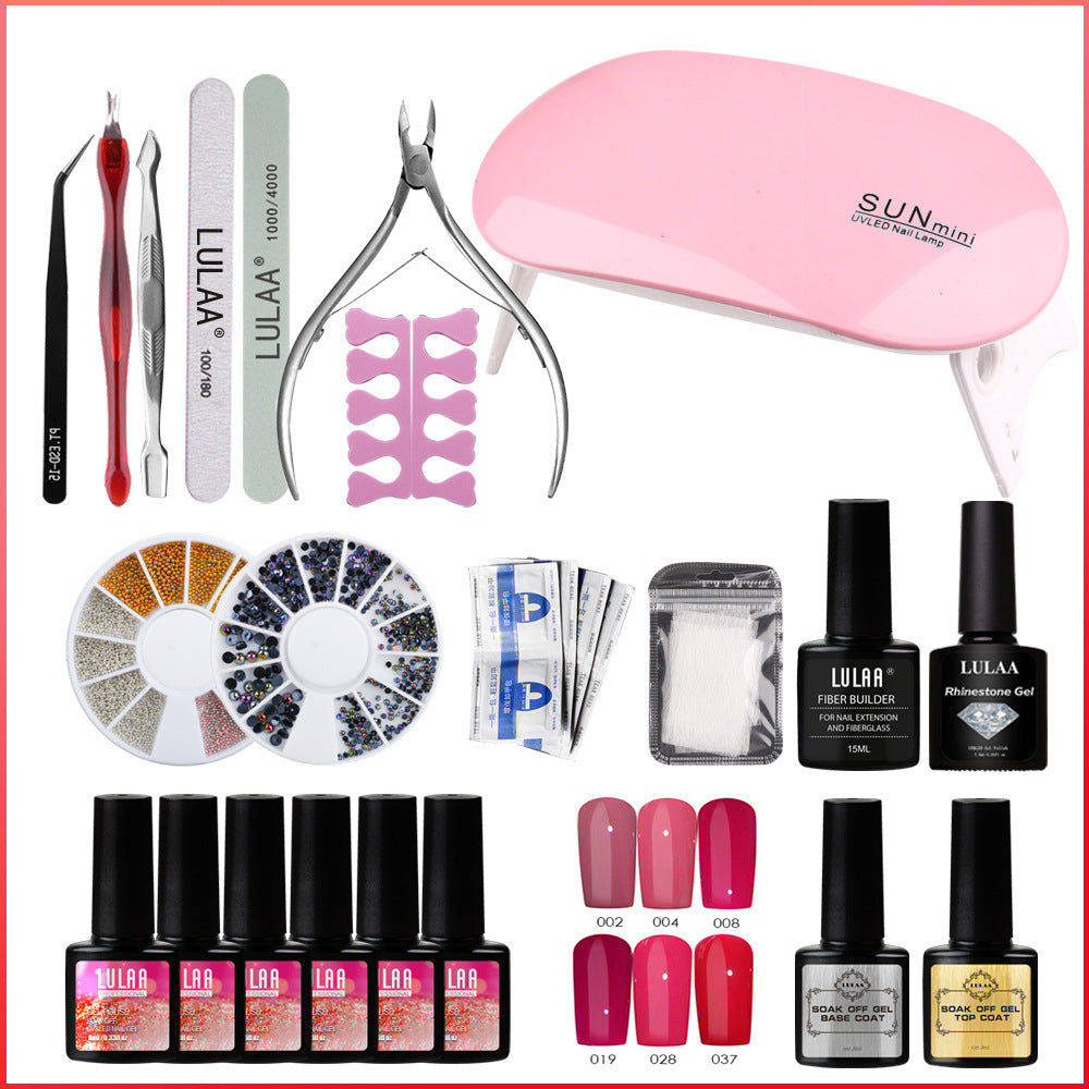 UV Gel Nail Polish Kit with Phototherapy Lamp