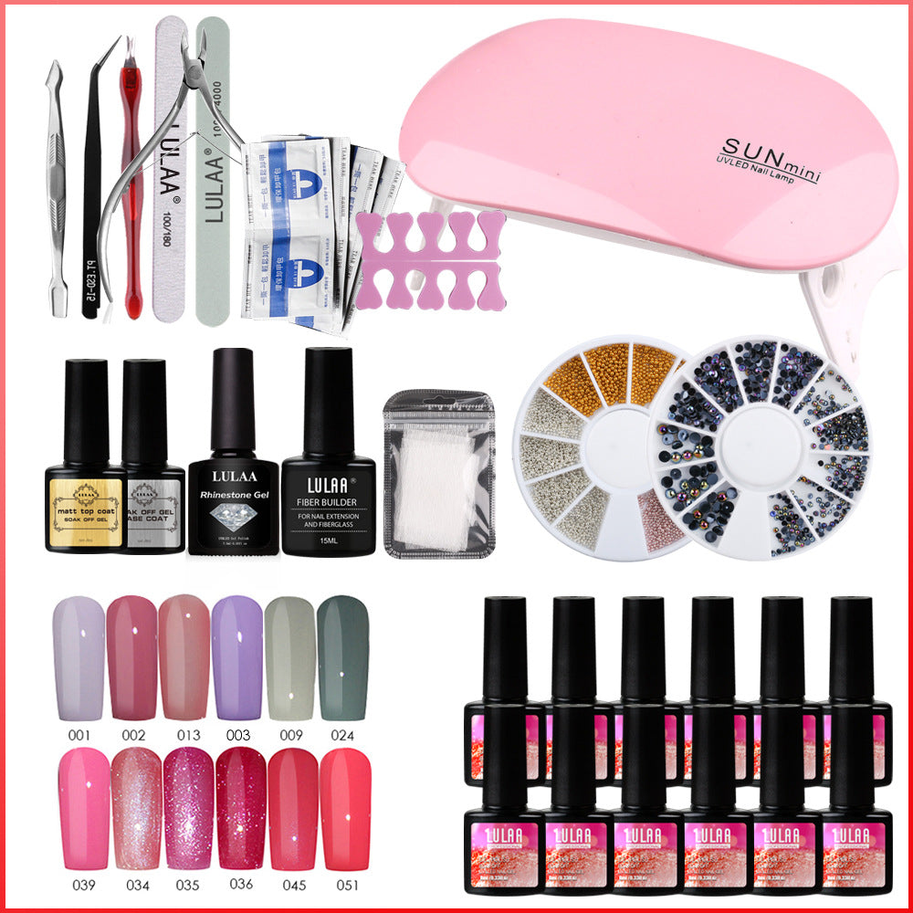 UV Gel Nail Polish Kit with Phototherapy Lamp