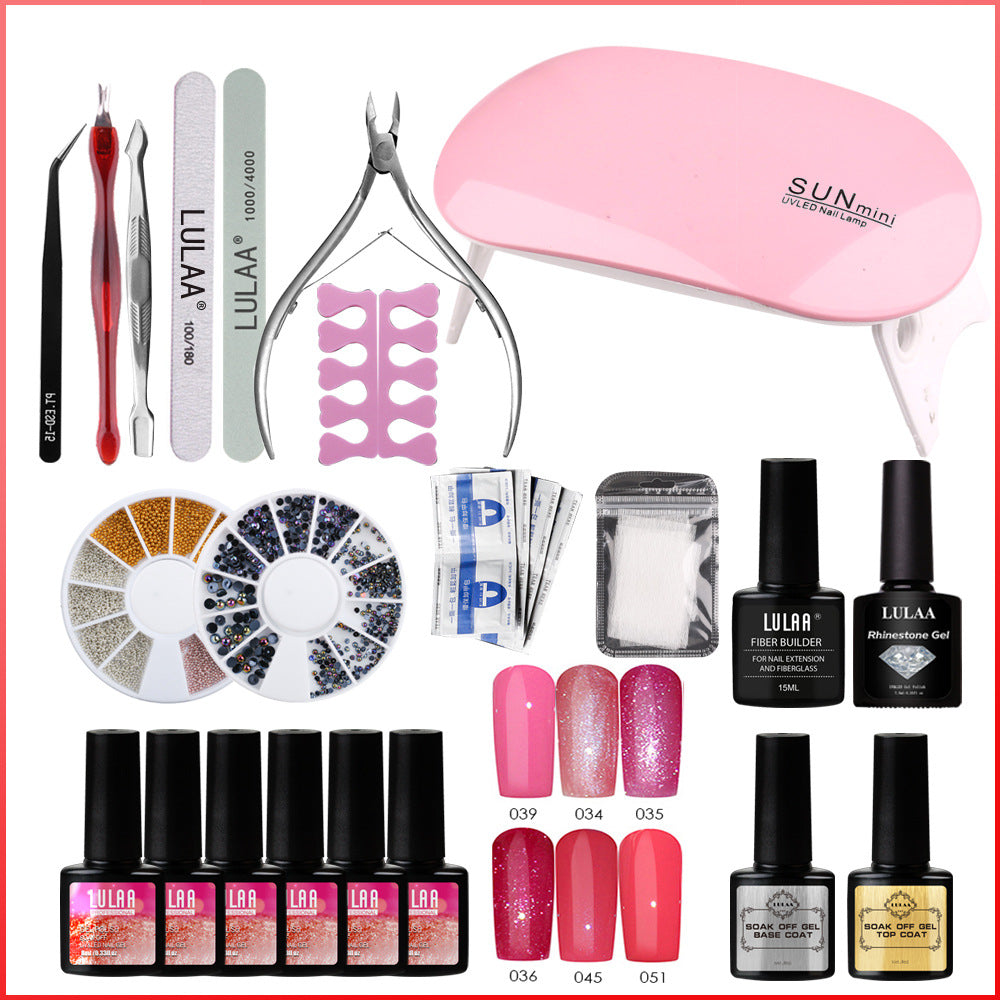 UV Gel Nail Polish Kit with Phototherapy Lamp