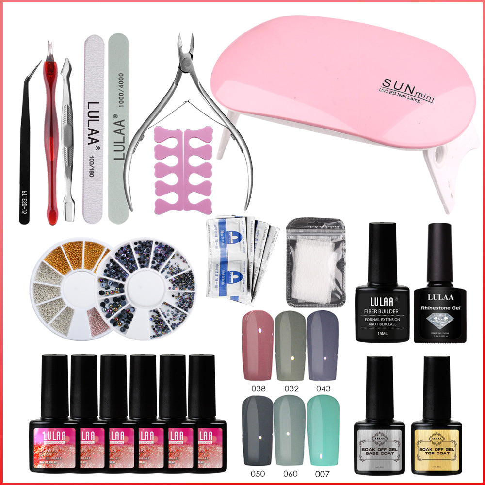 UV Gel Nail Polish Kit with Phototherapy Lamp