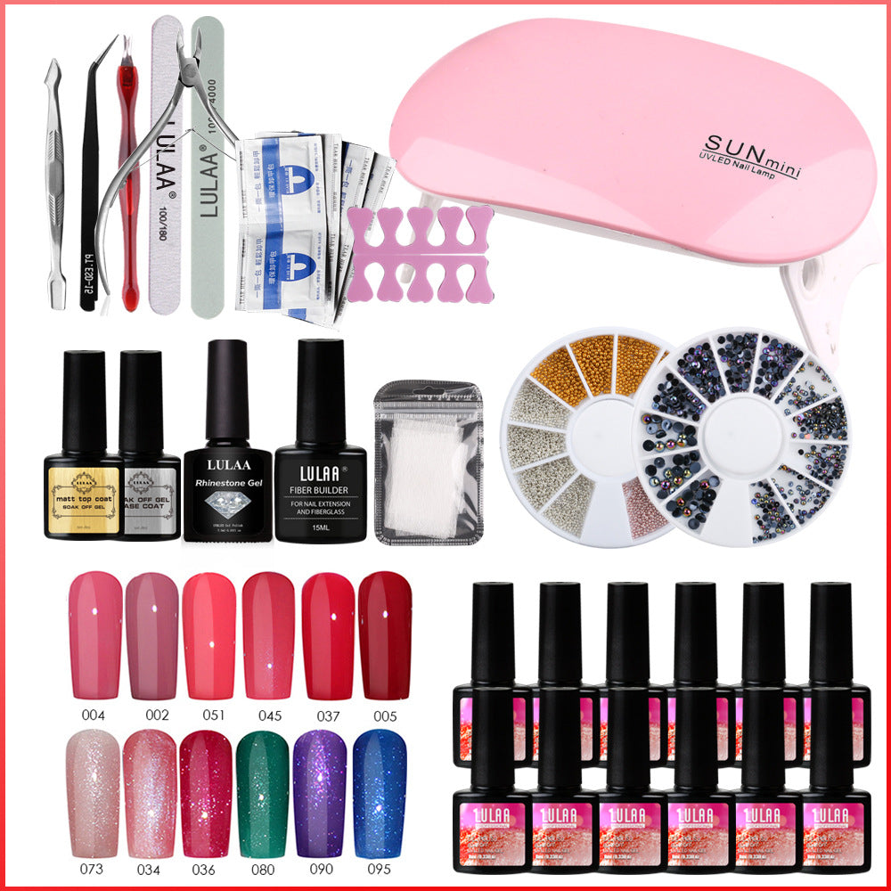 UV Gel Nail Polish Kit with Phototherapy Lamp